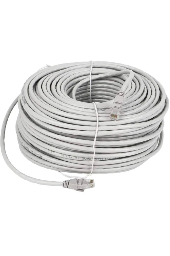 40 Metre Cat6 Patch Kablo 40m Ethernet Kablosu Utp Lan Kablosu Internet Kablosu Gri Renk ürün görseli 1