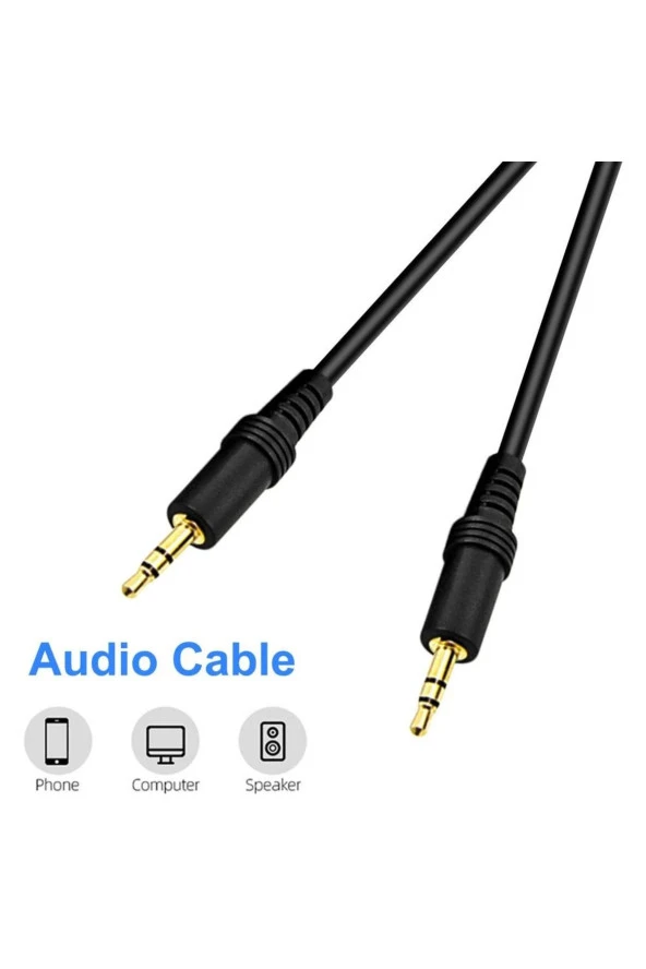 5 Metre 3.5mm Stereo Aux Kablosu Aux Erkek Erkek 3.5mm Ses Kablosu 5m Audio Cable - 4