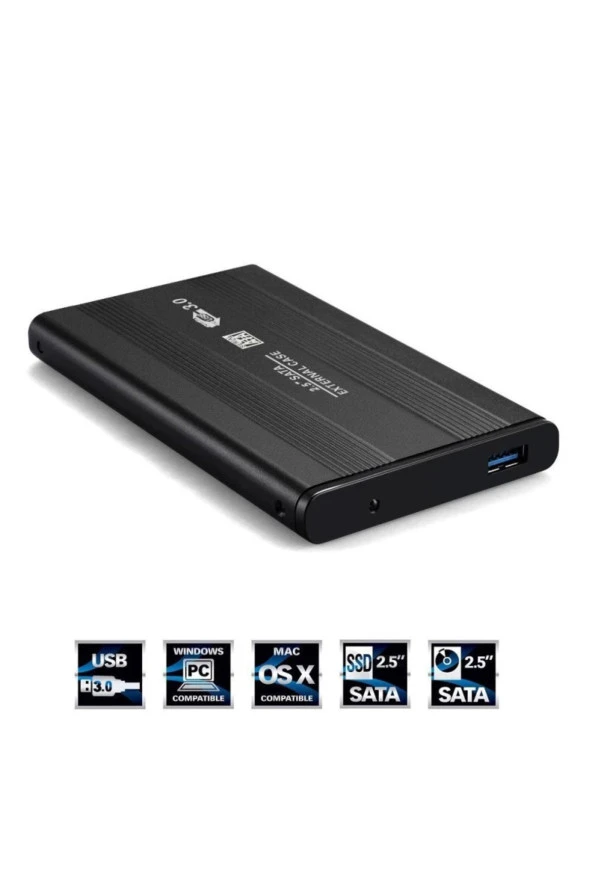 Usb 3.0 Sata 2.5 Harddisk Kutusu + Kılıf Metal Harici Disk Kutusu - 2