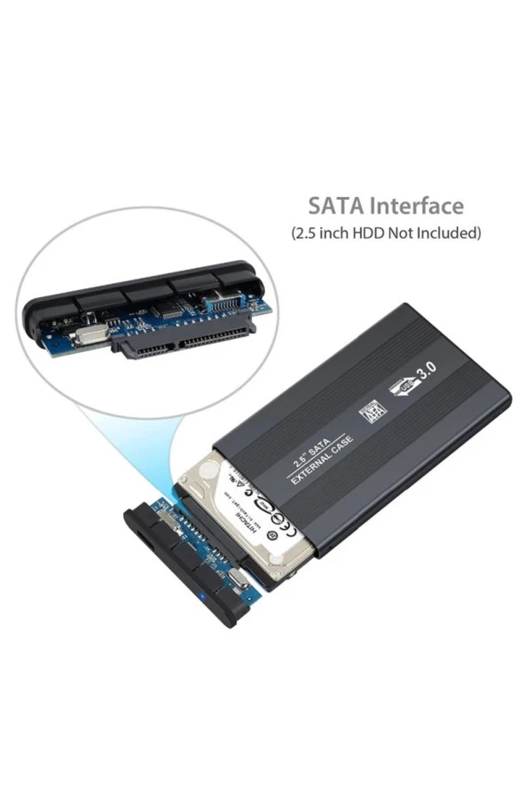 Usb 3.0 Sata 2.5 Harddisk Kutusu + Kılıf Metal Harici Disk Kutusu - 3