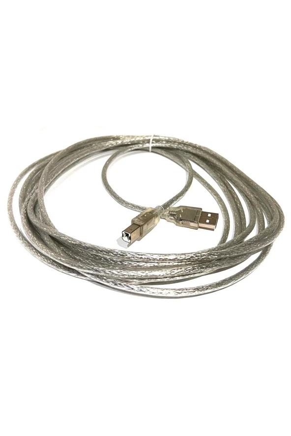 5 Metre Usb Yazıcı Kablosu Usb 2.0 Tip A Erkek - B Erkek Usb 2.0 Printer Kablo Usb A'dan B'ye 5m - Resim 2