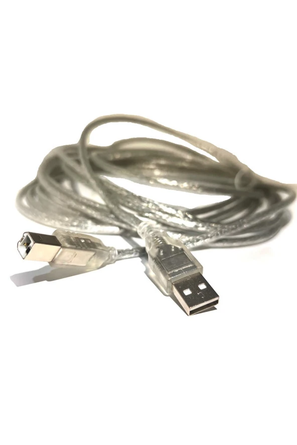 5 Metre Usb Yazıcı Kablosu Usb 2.0 Tip A Erkek - B Erkek Usb 2.0 Printer Kablo Usb A'dan B'ye 5m - Resim 3