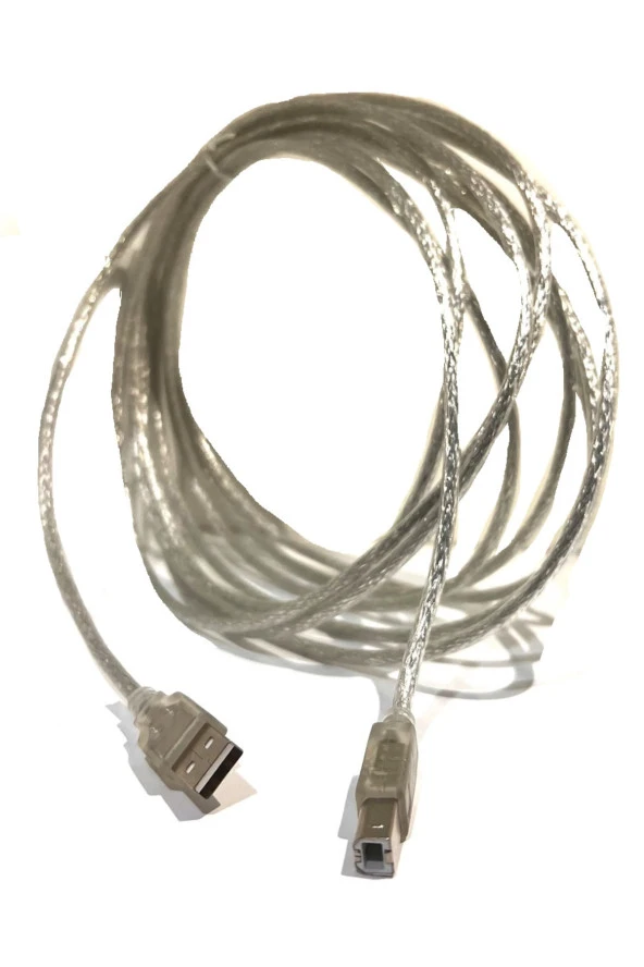 5 Metre Usb Yazıcı Kablosu Usb 2.0 Tip A Erkek - B Erkek Usb 2.0 Printer Kablo Usb A'dan B'ye 5m - Resim 4