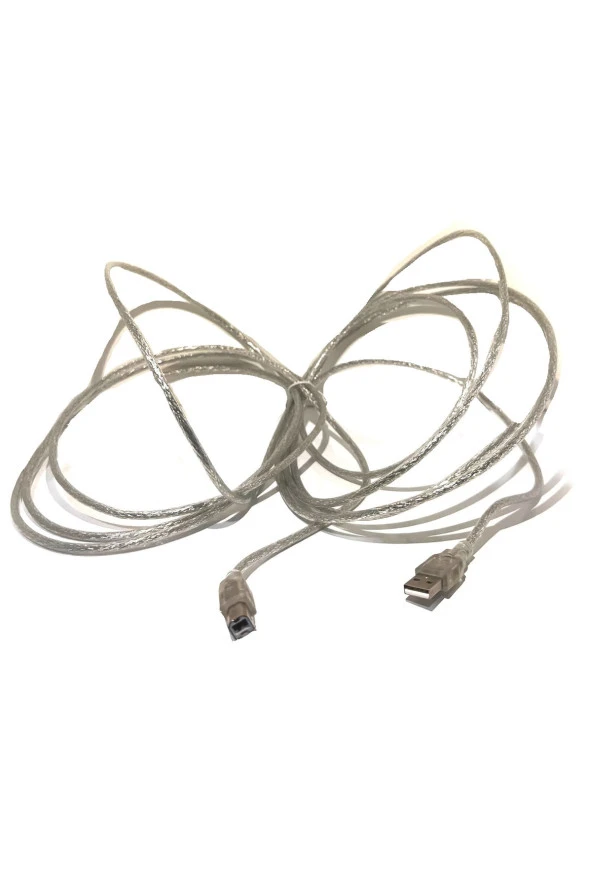 5 Metre Usb Yazıcı Kablosu Usb 2.0 Tip A Erkek - B Erkek Usb 2.0 Printer Kablo Usb A'dan B'ye 5m - Resim 5