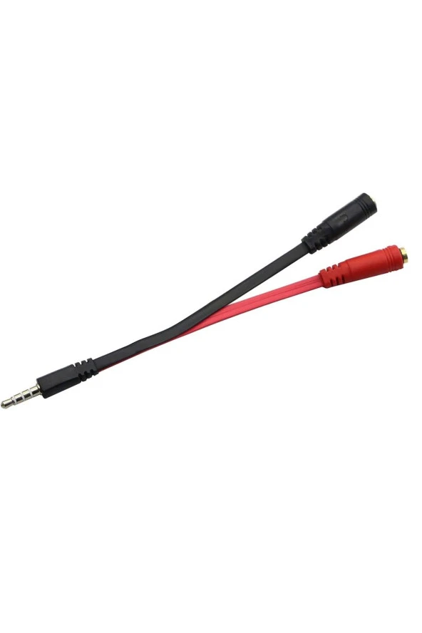 Kulaklık Mikrofon Birleştirici Kablo Aparat 3.5mm Erkek 2x3.5mm Dişi Kulaklık Mic Audio Y Splitter - 5