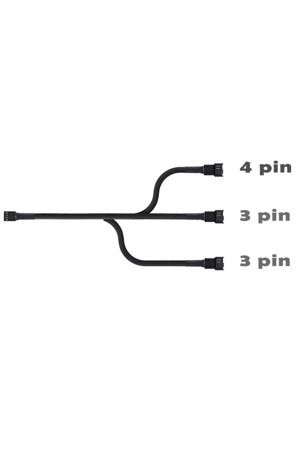 4 Pin Pwm Fan Kontrol Kablosu 4p Dişi 3+3+4p Erkek 4pinli Fan Uzatma Fan Çoklayıcı Pwm Kablo - Resim 2