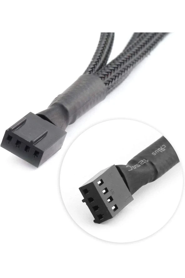 4 Pin Pwm Fan Kontrol Kablosu 4p Dişi 3+3+4p Erkek 4pinli Fan Uzatma Fan Çoklayıcı Pwm Kablo - Resim 5