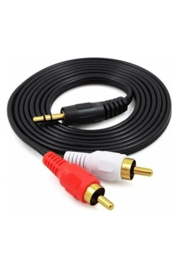 3 Metre Stereo Lale Kablo 3.5 Mm Stereo 2 Rca Ses Sistemi Kablosu Aux 3 Mt - 2
