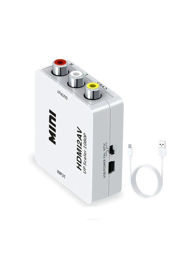 Hdmi To Rca Görüntü Ve Ses Dönüştürücü Çevirici Hdmı In Av Out Converter Adaptör Lale Cvsb - 3