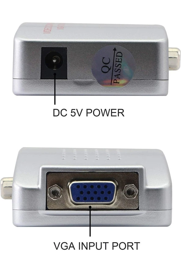 Vga To Video Converter Vga Rca Adaptörü Kompozit Vga Video S-video Dönüştürücü Vga Dan Rca - 4
