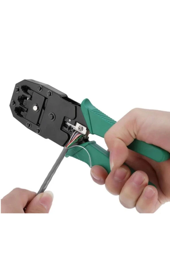 Rj 45 Pensesi Rj45 Rj11 Rj12 Universal Sıkma Pensesi 3lü Konnektör Pense Internet Kablo Soyucu Crimp - 3