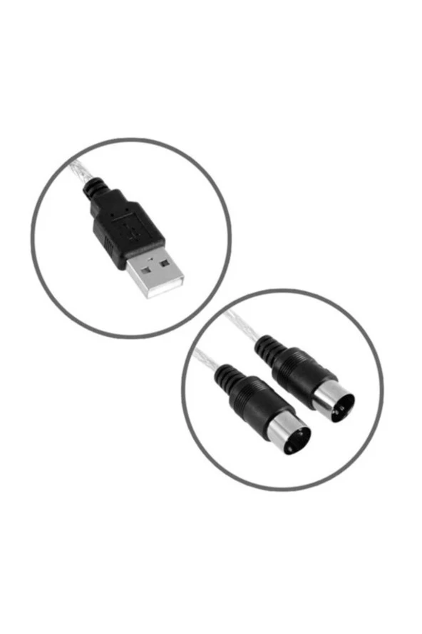 Usb Midi Kablo Orglarınızı Pc Ye Bağlayın Midi Org Kablosu Çevirici Dönüştürücü - 3