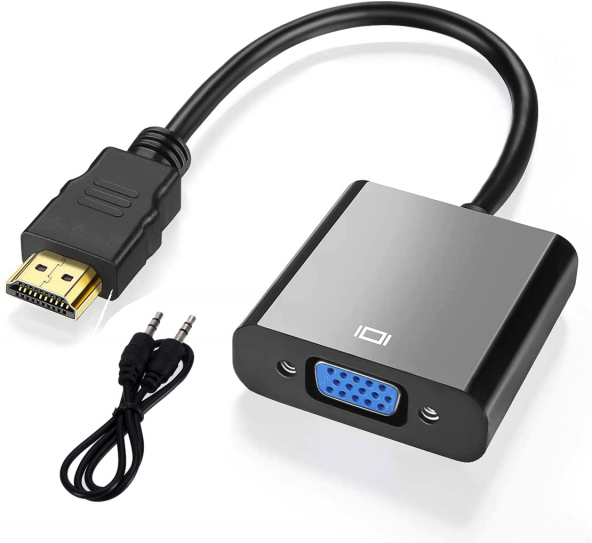 Hdmi To Vga Dönüştürücü Ses Çıklışlı Hdmi Giriş Vga Çıkış Hdmı Vga Kablo Hdmi Erkek Vga Dişi