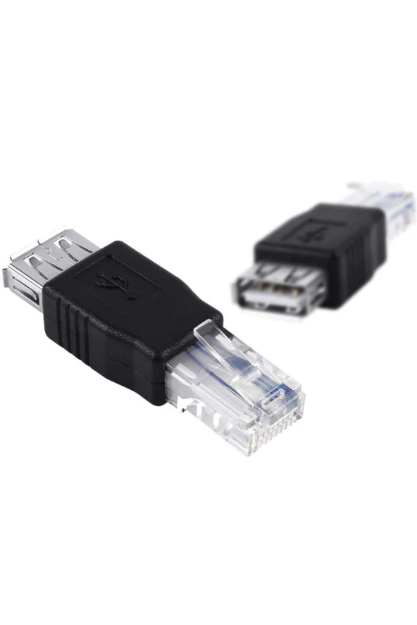 Usb2.0 Dişi - Ethernet Rj45 Erkek Fiş Adaptör Konnektörü Usb Rj45