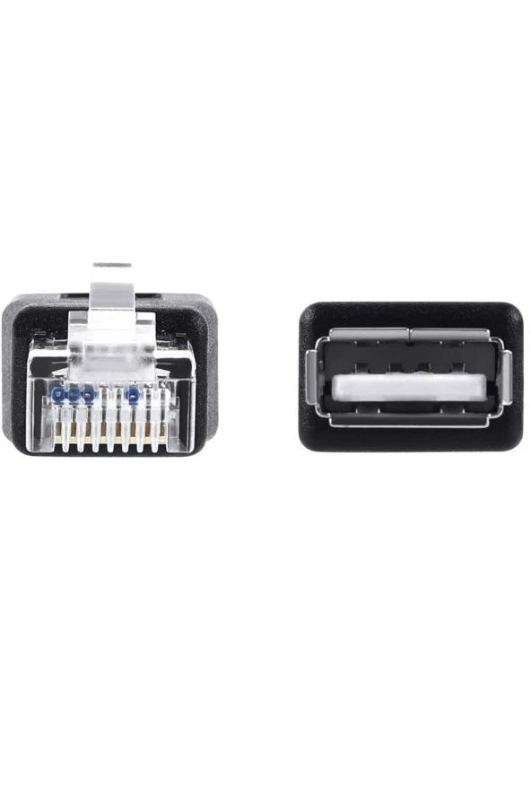 Usb2.0 Dişi - Ethernet Rj45 Erkek Fiş Adaptör Konnektörü Usb Rj45 - 4