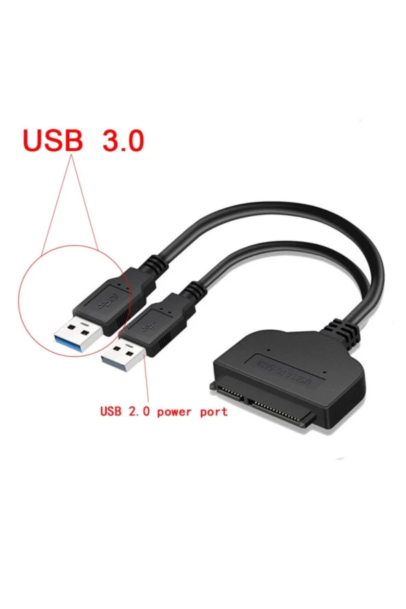 Ssd Hdd Bağlantı Kablosu Usb 3.0 2.5" Sata Harici Disk Kablo Usb 3.0 Sata 22pin Sata - 2