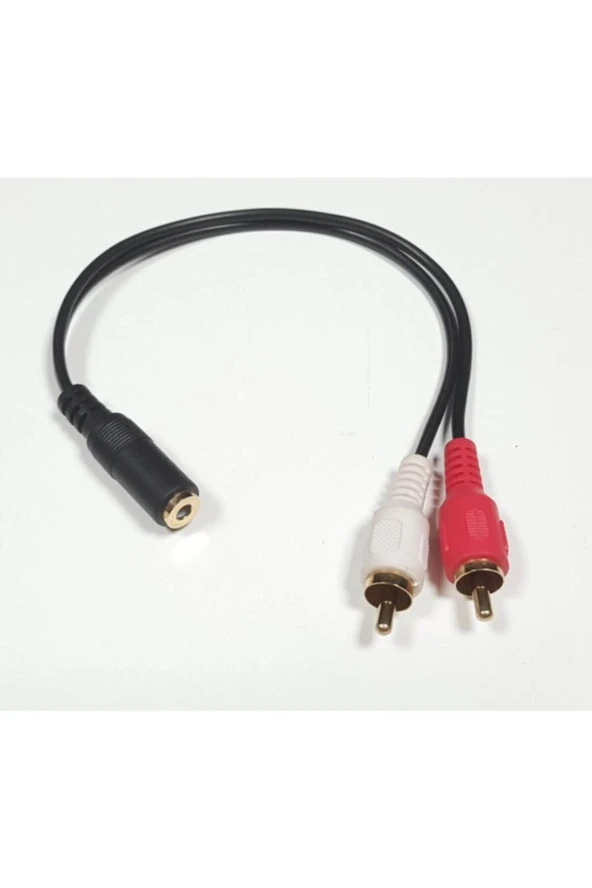 Dişi Stereo Lale Kablo Dişi 3.5 mm Rca Kablo Stereo 3,5 mm Dişi 2x Rca Erkek Ses Çevirici Kablo - 3