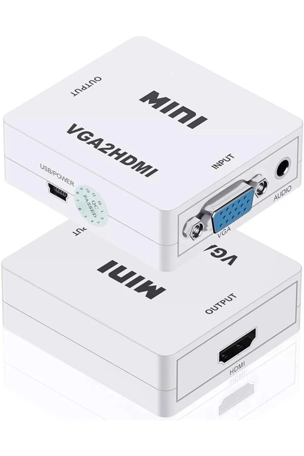 Vga To Hdmi Full Hd 1080p Görüntü Ve Ses Dönüştürücü Çevirici Vga2hdmı Converter Adaptör