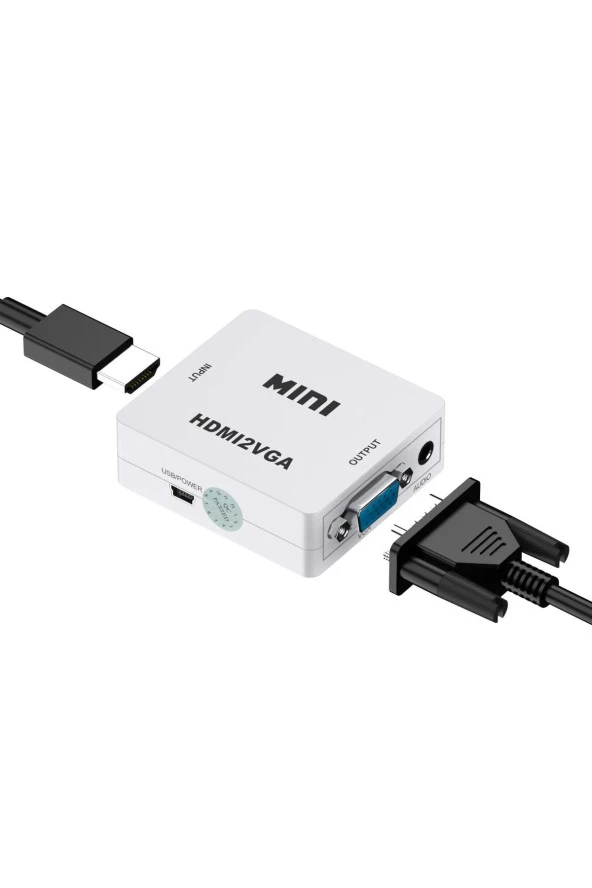 Hdmi To Vga Full Hd 1080p Görüntü Ve Ses Dönüştürücü Çevirici Hdmi In Vga Out Converter Hdmi Vga - 4