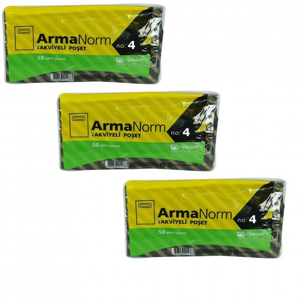 Naksan Takviyeli İnce Desenli Çizgili Siyah Çanta Poşet Torba - 40x50 Cm. - 50 Adetlik 3 Paket