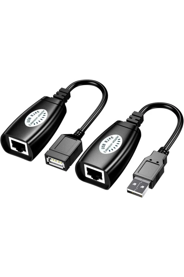 Usb Rj45 Extender Rj 45 Usb Ek Uzatıcı Cat5e 6 Kablosu Ekleme Extensıon Extender Rj45 Usb Uzatma