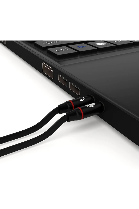 3.5mm Kulaklık Mikrofon Ayırıcı Kablo Aparat 3.5mm Dişi 2x3.5mm Erkek Kulaklık Mic Audio Y Splitter - 3