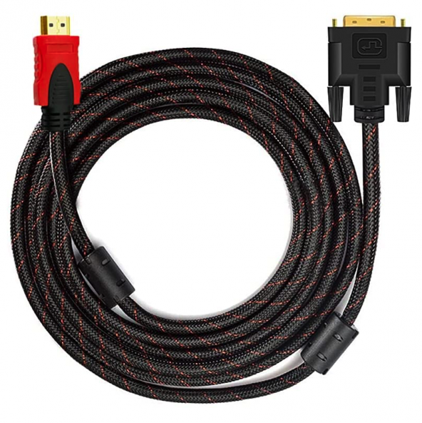 1.5 Metre Dvi Hdmi Kablo Çift Yönlü Dvı To Hdmı 24+1 Dvi Erkek Hdmi Erkek - Resim 2