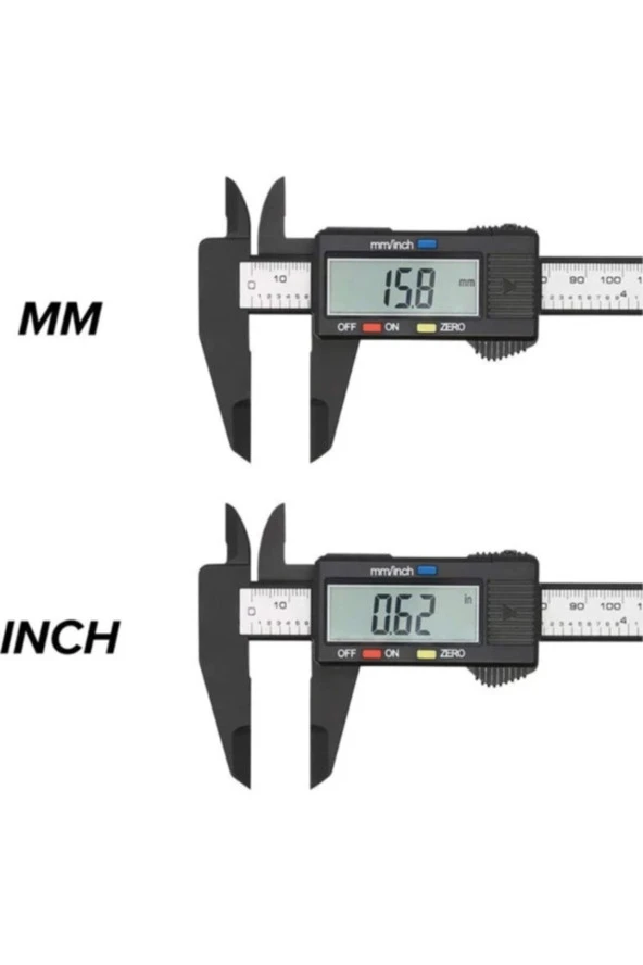 Dijital Kumpas Çap Kalınlık Derinlik Ölçer Hassas Ölçüm 150 Mm - 4