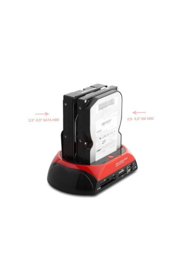 Mx2480 Harici Usb 2.0 2.5- 3.5 Ide+sata Hdd + Kart Okuyucu Docking ürün görseli 1