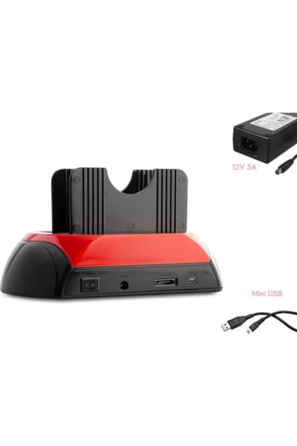Mx2480 Harici Usb 2.0 2.5- 3.5 Ide+sata Hdd + Kart Okuyucu Docking - Resim 3