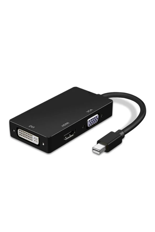 Mini Displayport Vga Dvi Hdmi Çevirici 3 In 1 Mini Dp Erkek Dvı Hdmı Vga Dişi Thunderbolt