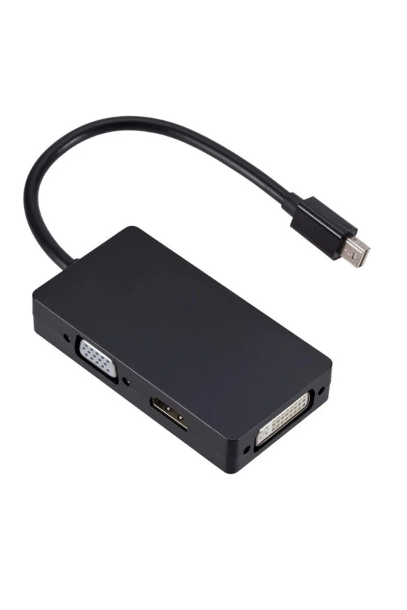 Mini Displayport Vga Dvi Hdmi Çevirici 3 In 1 Mini Dp Erkek Dvı Hdmı Vga Dişi Thunderbolt - 5