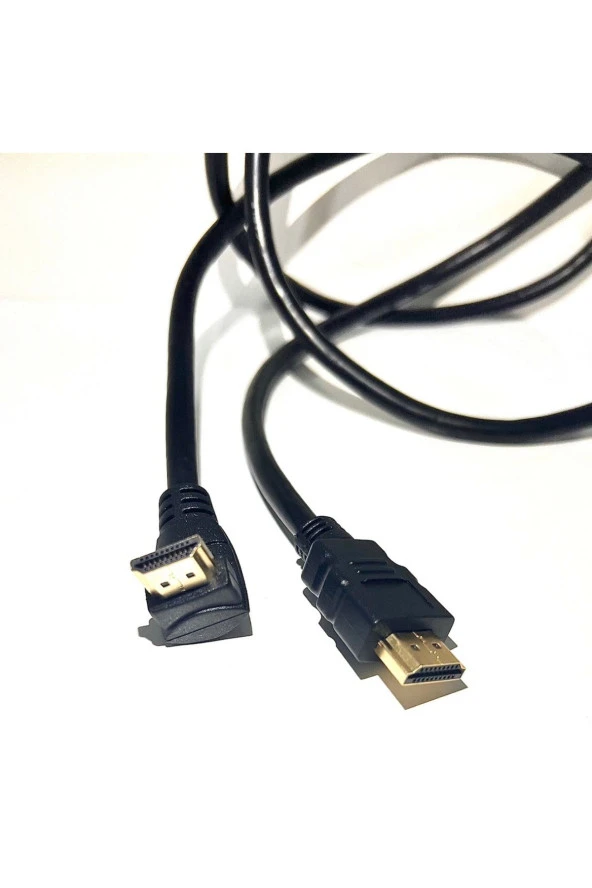 1.5 Metre Hdmi Kablo 90 Derece 1.5 mt Hdmı L Kablo Hdmı Erkek - Erkek Aşağı Açılı Kablo 1.5m - 4