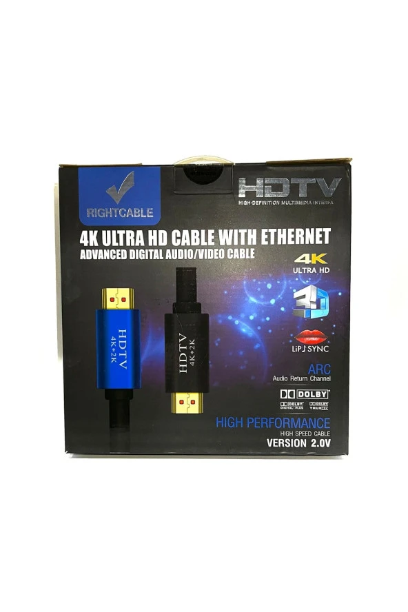 20 Metre Hdmi Kablo 4k Ultra Hd 4k*2k Ethernet High Performance 19+1 Od:9.0mm 20m Hdmı Cable - 2