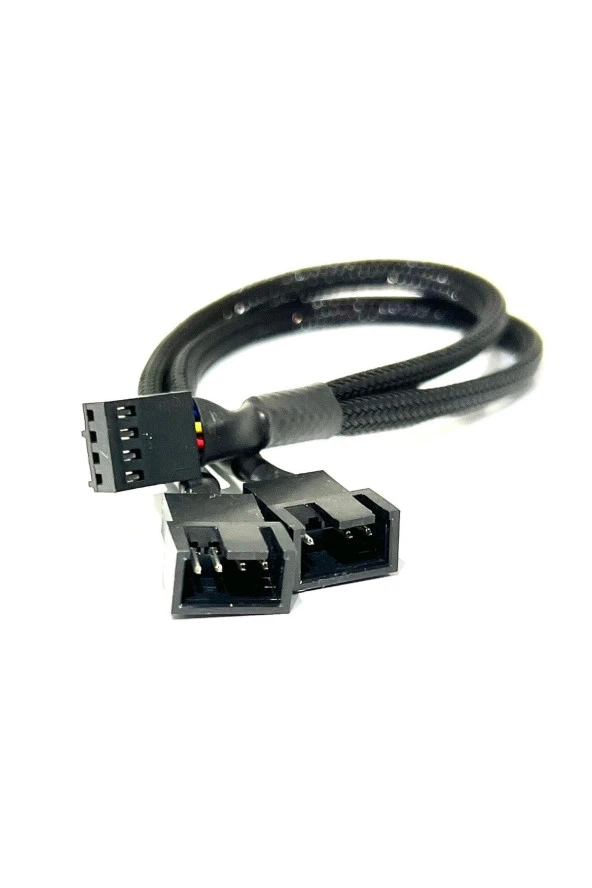 2 Port Fan Çoklayıcı 4 Pin Pwm Fan Kontrol Kablosu 4p Dişi 3+4p Erkek 4pinli Fan Uzatma Pwm Kablo