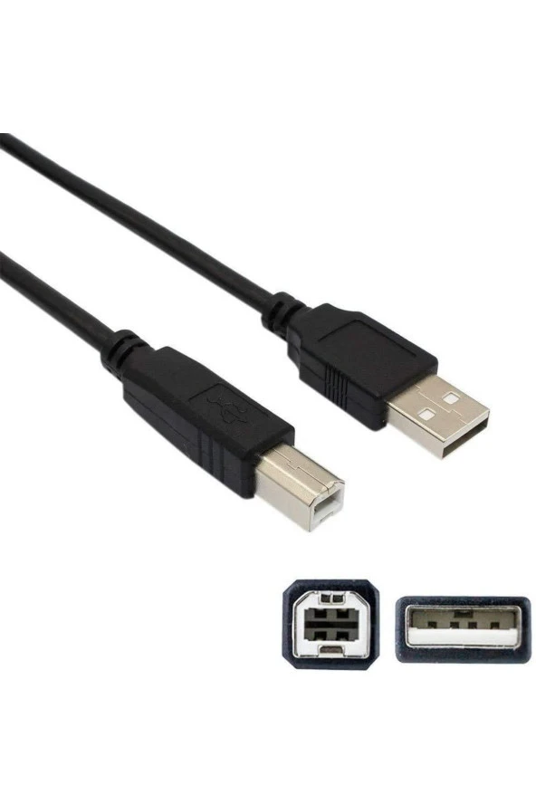 5 Metre Usb Yazıcı Kablosu Usb 2.0 Tip A Erkek - B Erkek Usb 2.0 Printer Kablo Usb A'dan B'ye 5m - 2