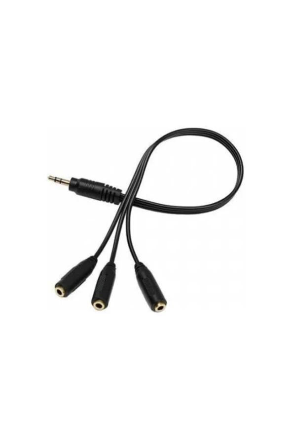 5+1 Ses Sistemi Kablosu 3x3.5mm Stereo Dişi To 1x 3 Stereo 1 Erkek 3 Dişi