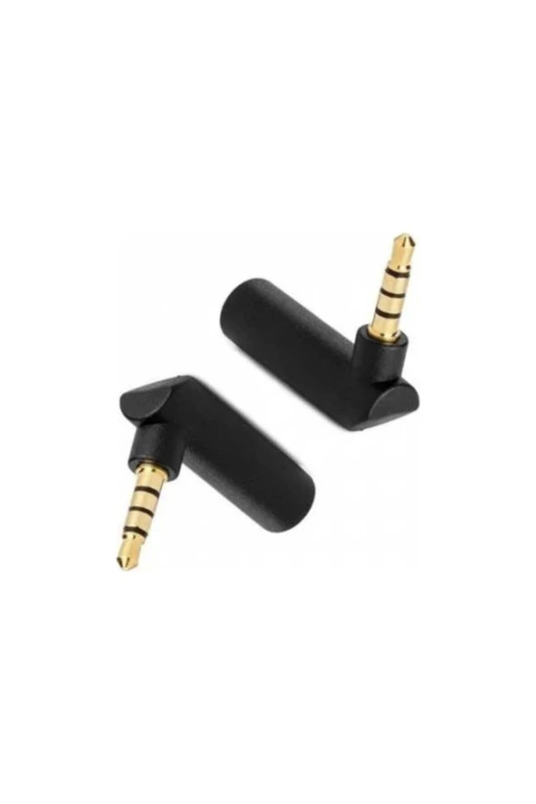 Stereo L Aparat 4 Boğumlu 3.5 Mm Stereo 90 Derece Sağ Açılı Çevirici Jak Dişi Erkek L - Resim 2