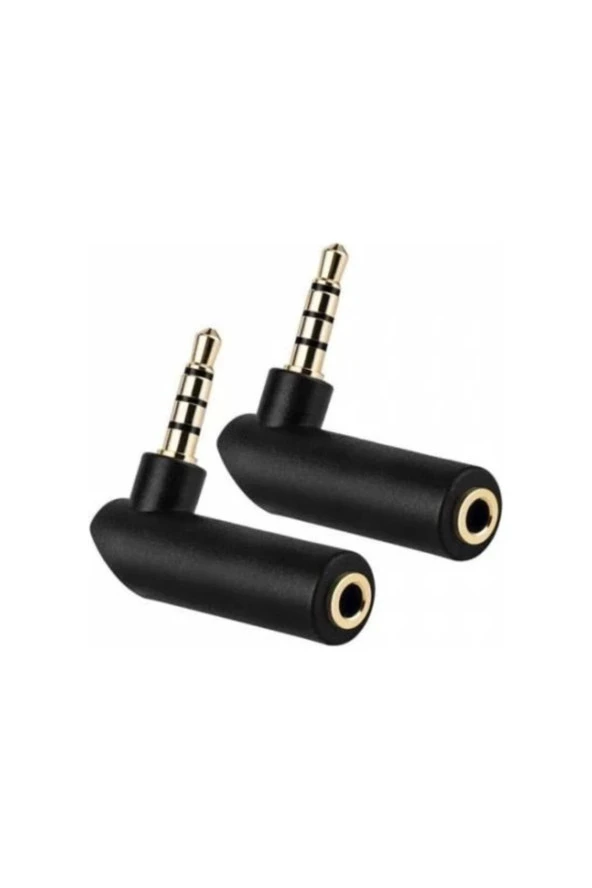 Stereo L Aparat 4 Boğumlu 3.5 Mm Stereo 90 Derece Sağ Açılı Çevirici Jak Dişi Erkek L - Resim 4