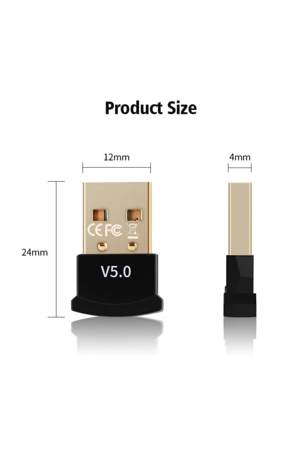 Bluetooth 5.0 Doungle V5.0 Usb Bluetooth Adaptörü Alıcı Verici Mini Kablosuz Bluetooth Dongle - 4