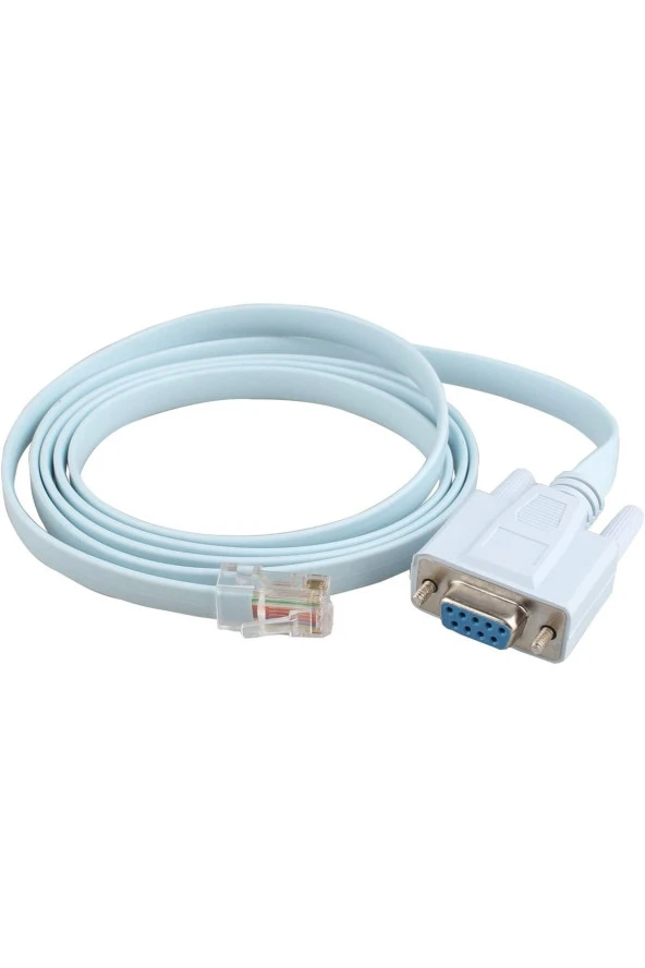 Rj45 - Db9 Rollover Konsol Kablosu, Rj45 Erkek - Rs232 Dişi Cisco Kablo Rj45 Erkek Cat5 Ethernet Lan - 4