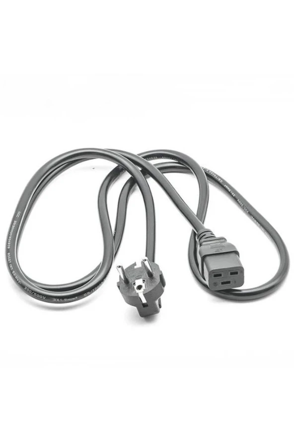1.8 Metre C19 Power Güç Kablosu Ups Enerji Kablosu Iec 320 C 19 Dişi Kablo 1.5mm - 2