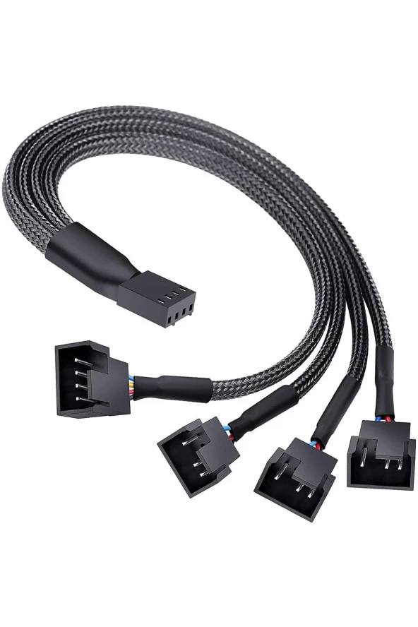 4 Pin Pwm Fan Kontrol Kablosu 4p Dişi 3+3+3+4p Erkek 4pinli Fan Uzatma Fan Çoklayıcı Pwm Kablo