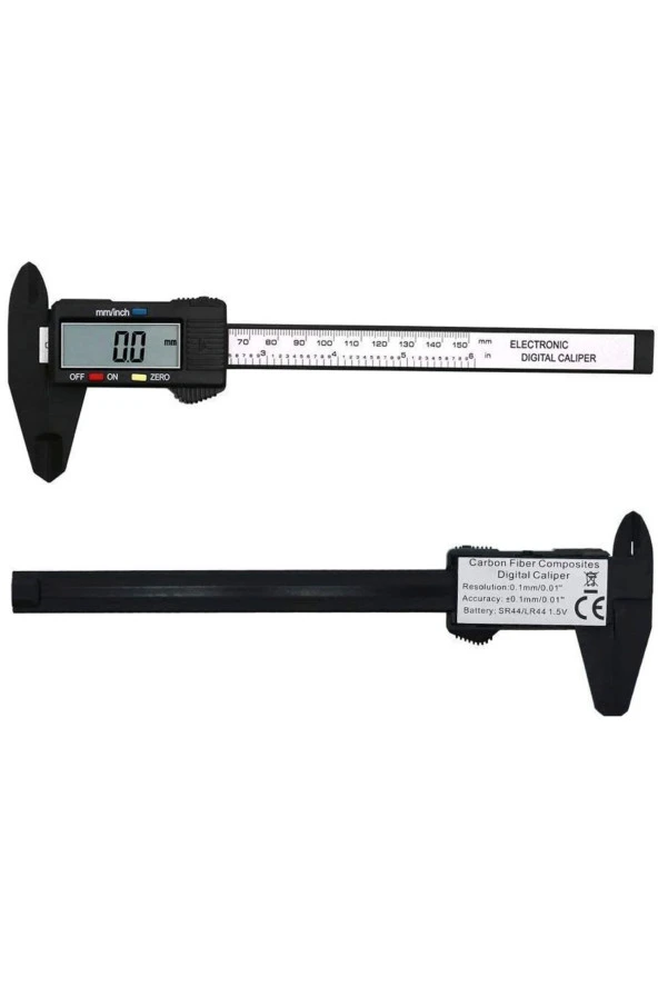 Kumpas Çap Kalınlık Derinlik Ölçer Hassas Ölçüm 150 Mm Elektronik Mikrometre Kumpas Lcd Ekranlı - 2