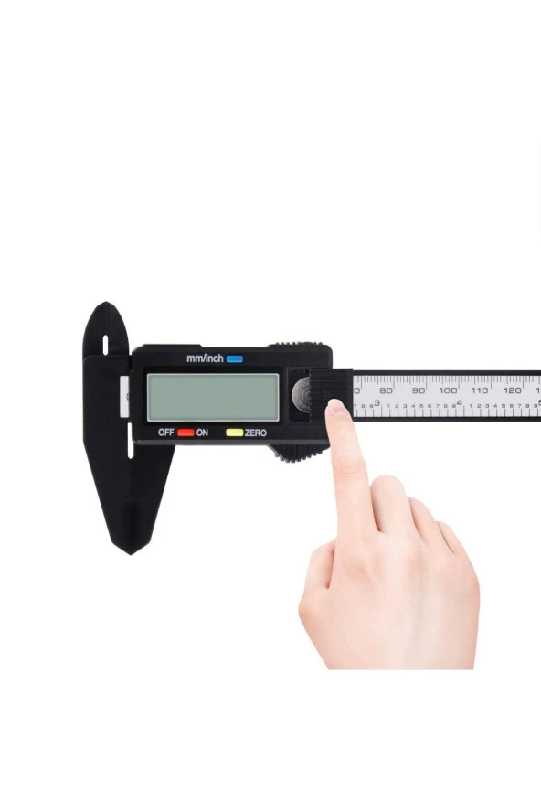 Kumpas Çap Kalınlık Derinlik Ölçer Hassas Ölçüm 150 Mm Elektronik Mikrometre Kumpas Lcd Ekranlı - 4