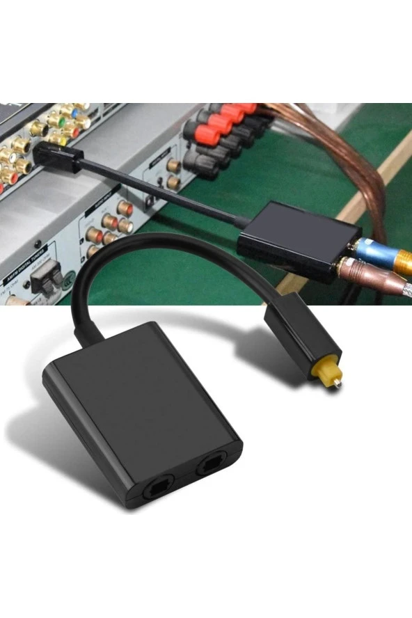 Optik Çoklayıcı Optical Splitter 1 Griş 2 Çıkış Optik Çoğaltıcı Spdıf Toslink Fiber Optik Ses Kablo - Resim 3