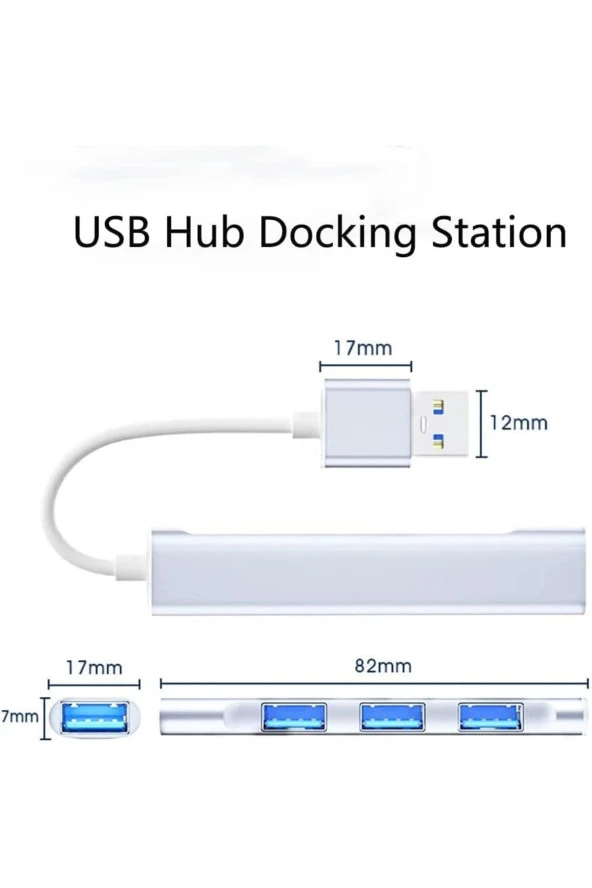 4 Port Usb Hub Usb 3.0 Ultra Slim Usb Hub 4lü Usb Çoklayıcı Alimunyum Kasa Ultra Ince Usb Çoğaltıcı - 3