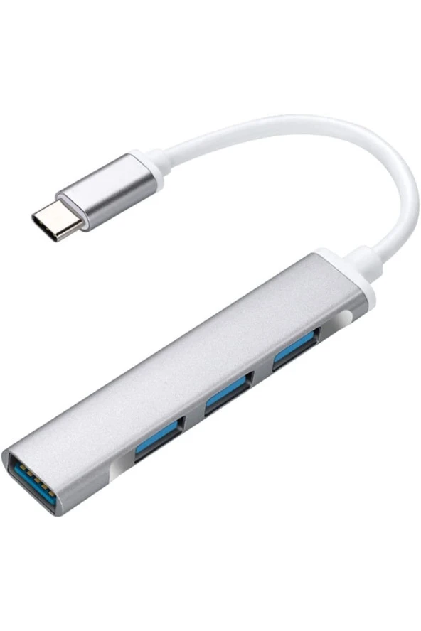 4 Port Type C Hub Ultra Slim Usb Hub 4lü Type Usb C Çoklayıcı Alimunyum Kasa Ultra Ince Usb 3.0 Hub - 4