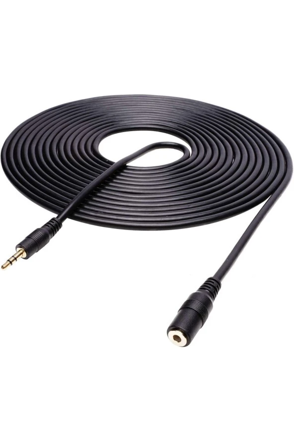 10 Metre 3.5mm Stereo Uzatma Kablosu Aux Extension Dişi Erkek 3.5mm Ses Kablosu 10m - Resim 2
