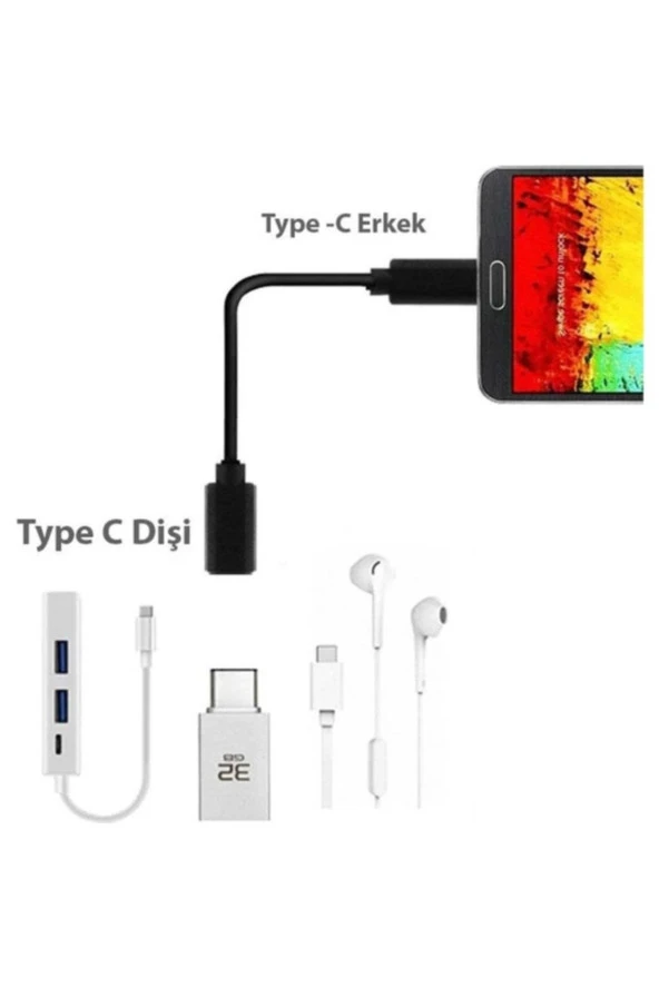 50 Cm Type C Usb 3.1 Dişi Erkek Uzatma Kablosu 50cm Typec Uzatma Extension - Resim 3